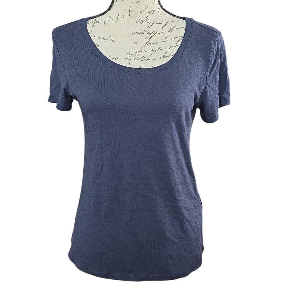 Quince Women's Size Small Navy Cotton Modal Scoop Neck Tshirt